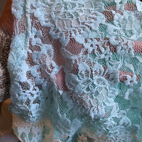 Lularoe Mint Lace duster - Picture 7 of 7